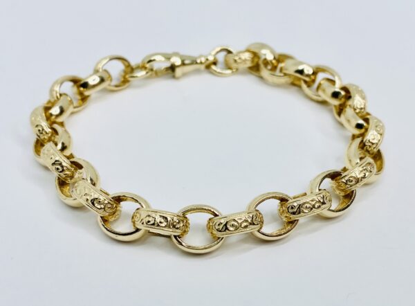 GENTS 9CT GOLD 22 GRAMS, 9 INCHES BELCHER BRACELET