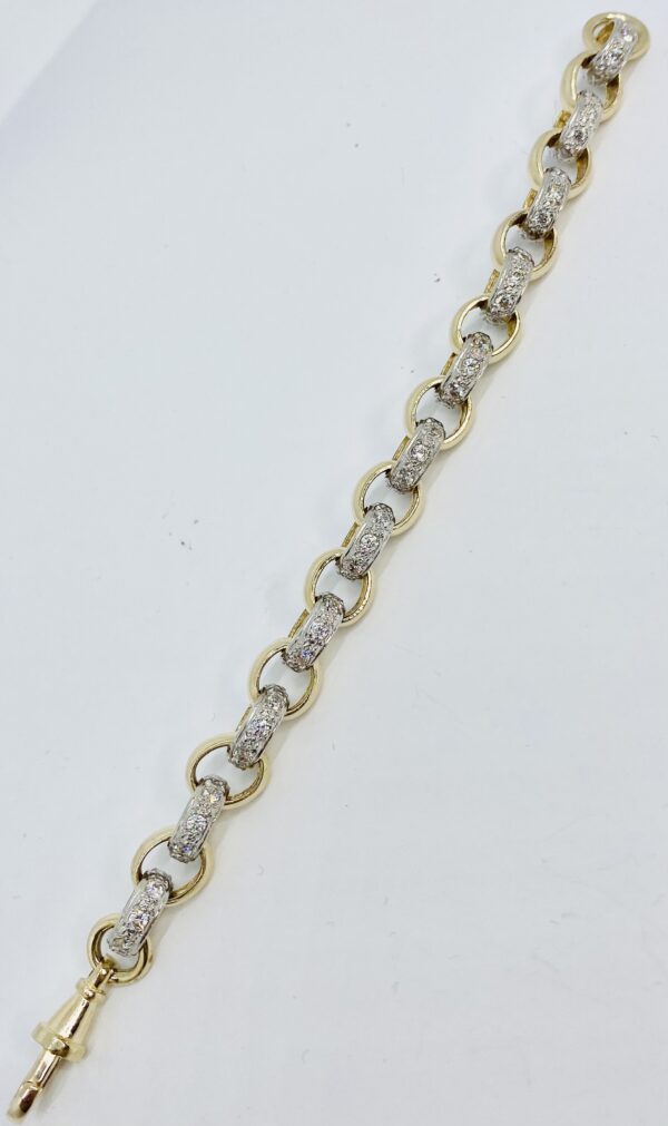 KIDS 9CT GOLD CZ BELCHER BRACELET 21 GRAMS - Image 2