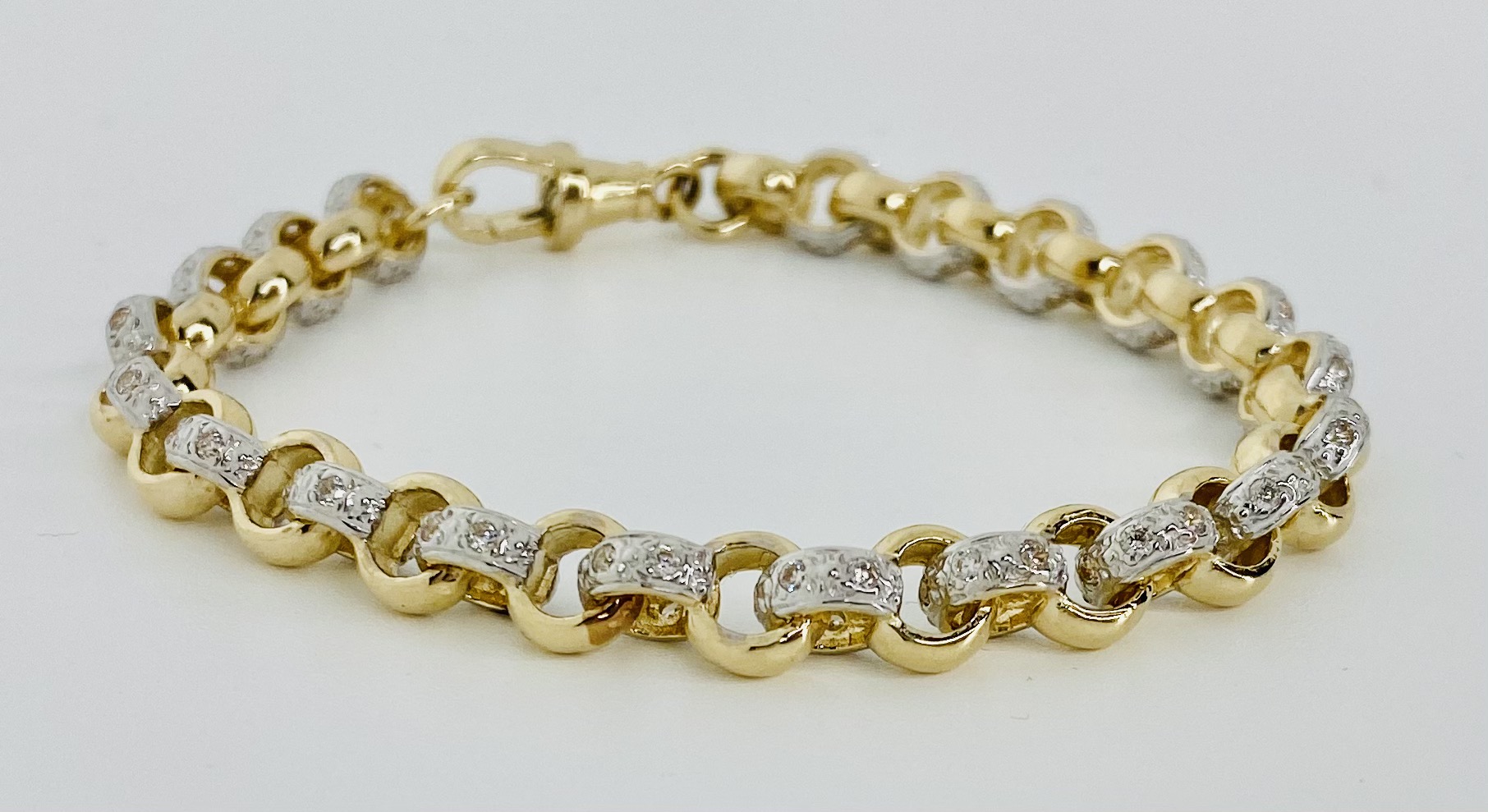 Old English Jewellers Solid Sterling Silver Belcher Bracelet - 9 Inch, 12.5mm Chunky Links, 35.2g, UK Hallmarked