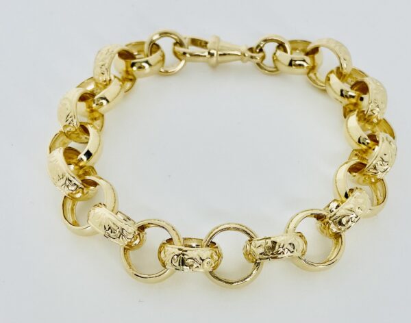 LADIES 9CT BELCHER BRACELET 25 GRAMS