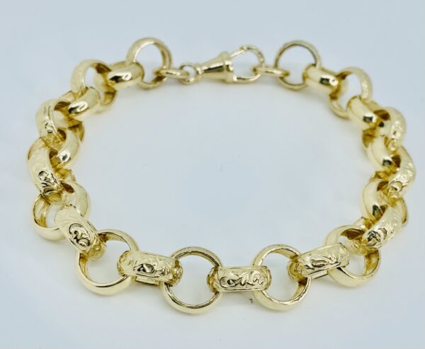 GENTS 9CT BELCHER BRACELET 27 GRAMS