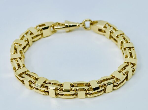 GENTS 9CT GOLD CAGE BRACELET 50 GRAMS