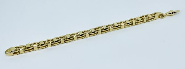 GENTS 9CT GOLD CAGE BRACELET 50 GRAMS - Image 2