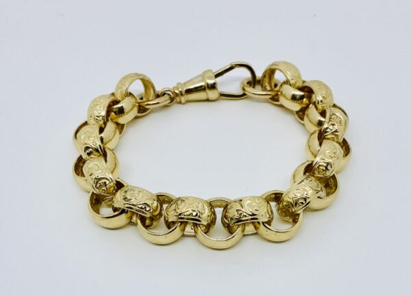 GENTS 9CT BELCHER BRACELET 54 GRAMS