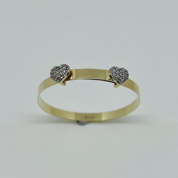 9CT GOLD BABY HEART BANGLE