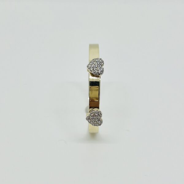 9CT GOLD BABY HEART BANGLE - Image 3