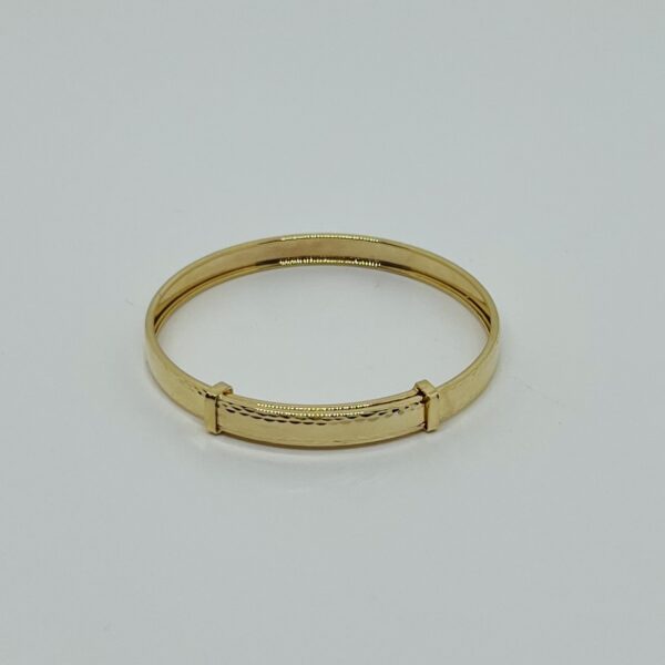 9CT GOLD BABY BANGLE - Image 2