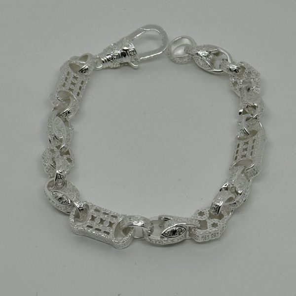 Sterling silver star bar and tulip bracelet - Image 3