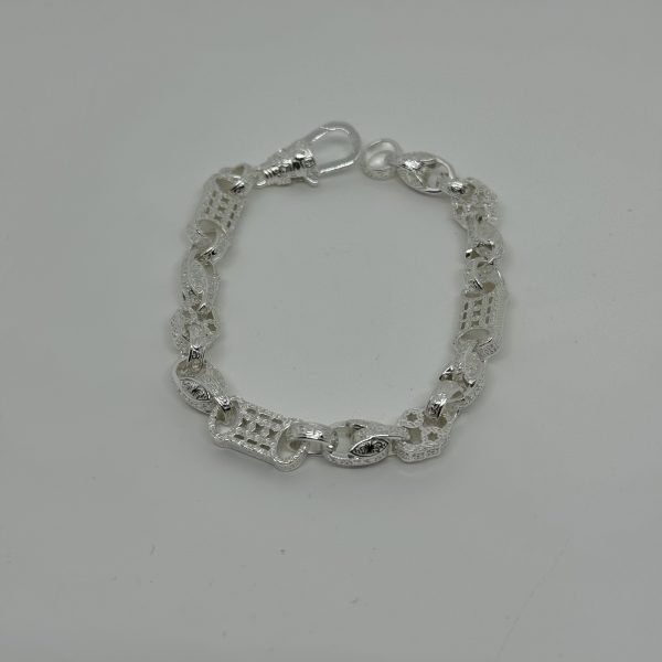Sterling silver star bar and tulip bracelet - Image 2
