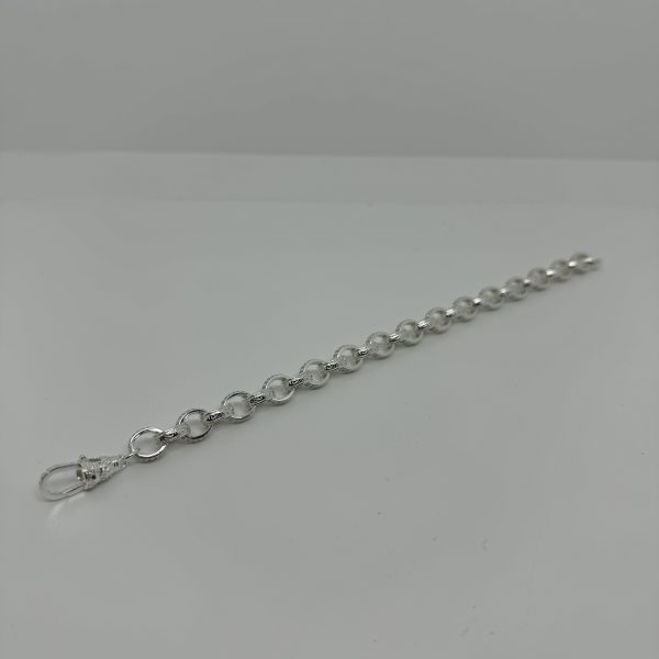 Sterling Silver cubic zirconia and patterned belcher bracelet - Image 5