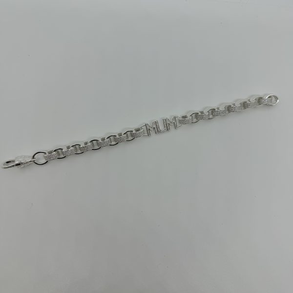 Sterling Silver cubic zirconia mum Belcher bracelet - Image 5