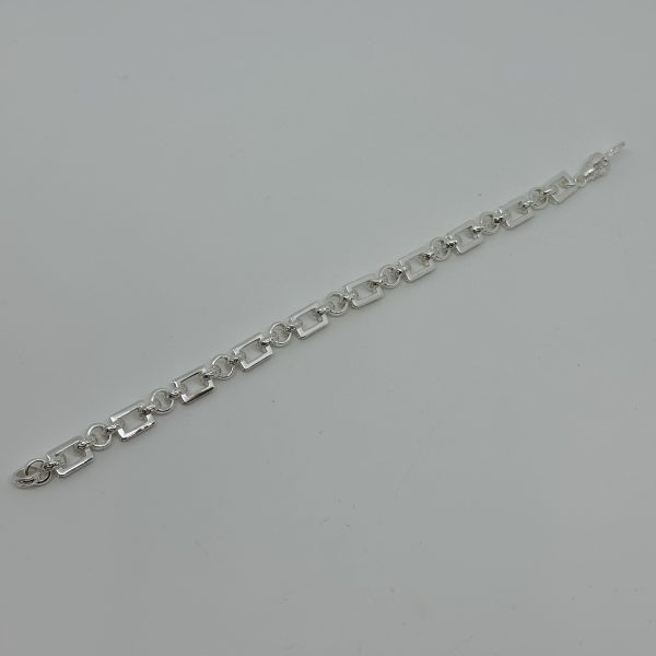 Sterling silver patterned gypsy link bracket - Image 4