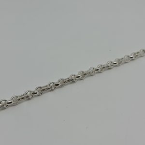 Sterling silver patterned gypsy link bracket - Image 5