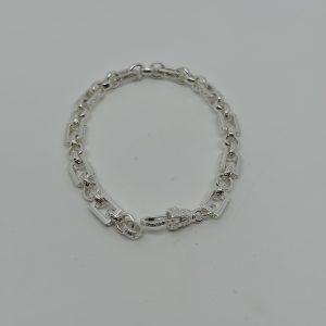 Sterling silver patterned gypsy link bracket - Image 2