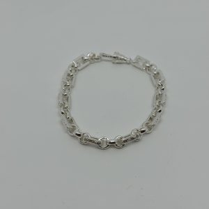 Sterling silver patterned gypsy link bracket - Image 3