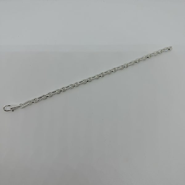 Sterling silver cubic zirconia gypsy link bracket - Image 5