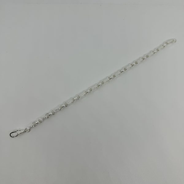 Sterling silver patterned gypsy link bracket - Image 6