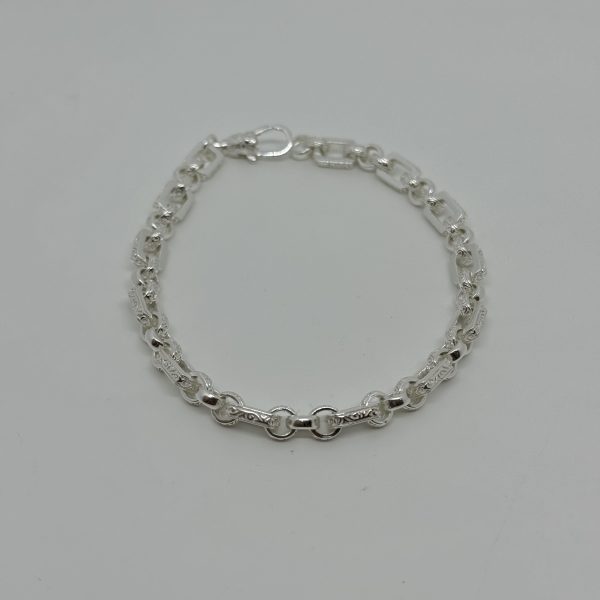 Sterling silver patterned gypsy link bracket - Image 3