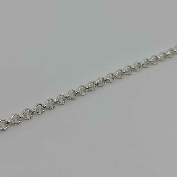 Sterling silver plain and patterned belcher bracelet - Image 4