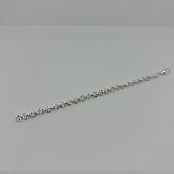 Sterling silver plain and patterned belcher bracelet - Image 5