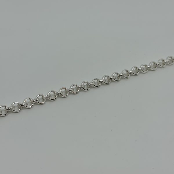 Sterling silver plain and patterned belcher bracelet - Image 4