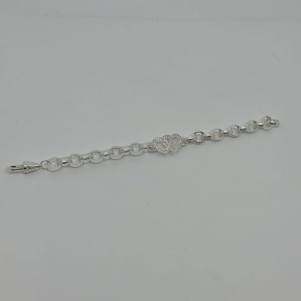 Sterling Silver Double Heart belcher bracelets - Image 4