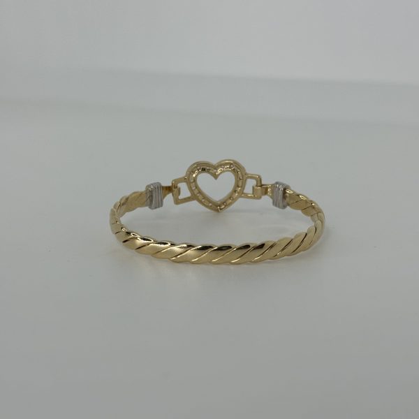 KIDS 9CT GOLD OPEN HEART BANGLE 13 GRAMS - Image 3