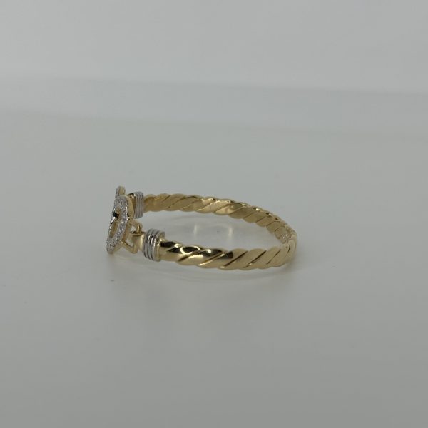KIDS 9CT GOLD OPEN HEART BANGLE 13 GRAMS - Image 2
