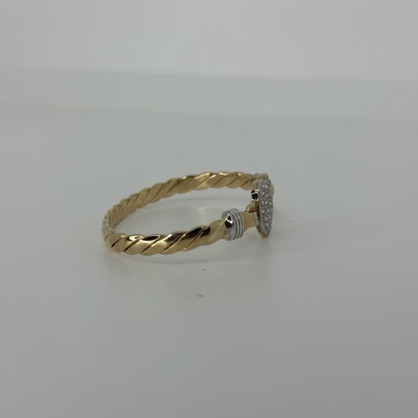 KIDS 9CT GOLD FULL HEART BANGLE 13 GRAMS - Image 5