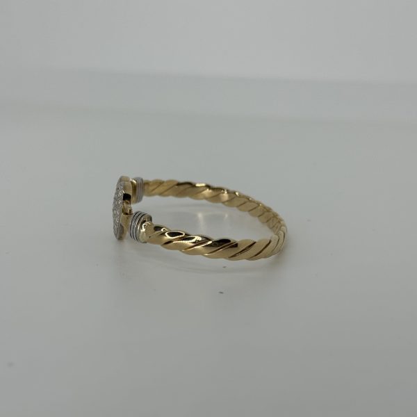 KIDS 9CT GOLD FULL HEART BANGLE 13 GRAMS - Image 3