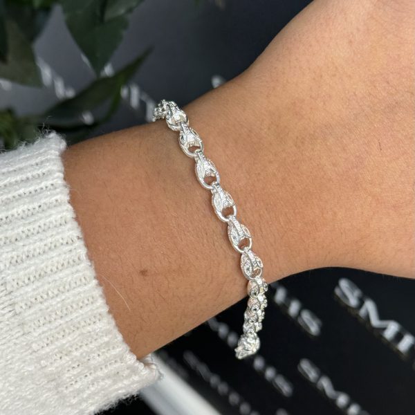 Sterling silver tulip bracelet